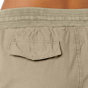 กางเกงขาสั้นเอวสูงของผู้หญิงสำหรับวิ่งมีกระเป๋าข้างระบายอากาศดีใส่ไปยิมกลางแจ้งสีพื้น - Product Image 4