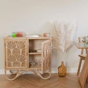 Belle armoire en rotin floral armoire de rangement de vêtements pour enfants meilleures ventes armoires pour enfants - Product Image 6