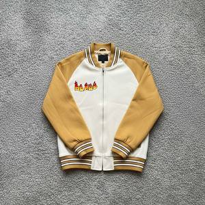 2025 100% cotton <b>fleece</b> varsity jacket for men's custom DTG printed logo heavyweight varsity jacket - Product Image 4