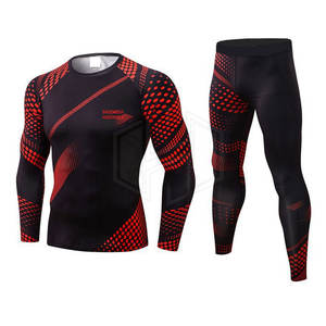 Ensemble de couche de base thermique de qualité supérieure avec tissu Spandex/Polyester respirant chaud écologique et séchage rapide toutes saisons - Product Image 1