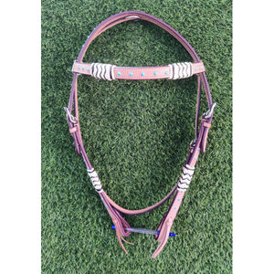 Calidad superior hecha a mano 100% cuero genuino Western Headstall con Concho fabricante al por mayor - Product Image 2