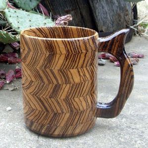 Tasse en bois de conception unique de produit standard supérieur avec la tasse de bière de poignée tasse de thé créative naturelle Offres Spéciales de luxe - Product Image 5