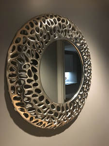 Grand miroir mural Miroir mural rond Décorations pour le salon Design festif de Pâques Miroirs muraux décoratifs élégants - Product Image 4