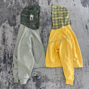 HD2483 Sur mesure 600 g/m² Sweat à capuche zippé ample de créateur, coupe carrée, avec logo brodé et impression DTG, en tissu éponge de haute qualité - Product Image 2