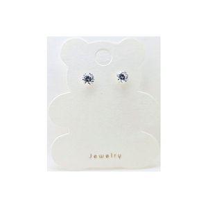 [KGD KOREA] Made in Korea High Quality Beautiful Accessories Yellow <b>Gold</b> Super-Lightweight Solitaire Stud <b>Earring</b> CZ 5mm - Product Image 2