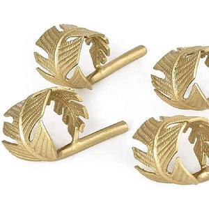 Bagues rondes en métal pour Table de mariage, anneaux de serviettes en alliage, décoratifs en laiton, argent et or, Design artisanal - Product Image 4