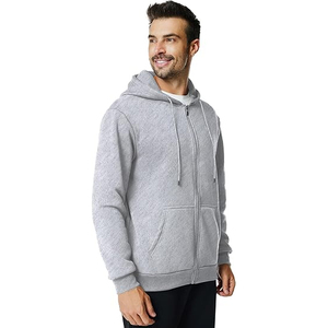 Sweat à capuche zippé personnalisé pour hommes 100% Veste streetwear d'hiver en molleton de coton pour la salle de sport et les voyages avec logo et image de marque - Product Image 1