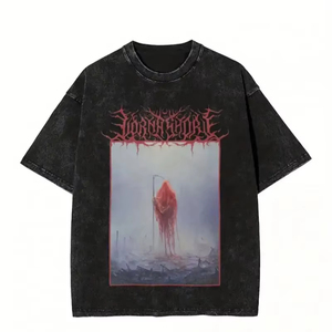Camiseta de Manga Corta con Cuello Redondo para Hombre, 100% Algodón, Talla Grande, 260 Gramos, Tela de Lona Transpirable de Secado Rápido - Product Image 1