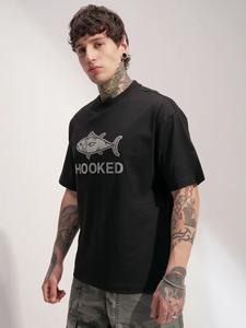 T-shirt pour homme de haute qualité, 220 grammes de coton, streetwear, coupe slim oversize, motif uni, qualité lourde, t-shirt oversize - Product Image 4