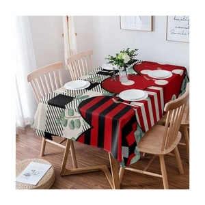 Chinese Style Christmas Bells Santa Embroidered Waterproof Oil Proof <b>Table</b> Cloth Lace Edge <b>Table</b> <b>Protector</b> Bulk Supply - Product Image 5