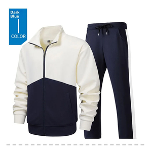 Ensemble de survêtement de jogging personnalisé de haute qualité avec logo, veste coupe-vent pour homme, pantalon de survêtement et sweat-shirt, meilleur ensemble de vêtements de sport à fermeture éclair - Product Image 1