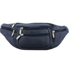 Sac banane unisexe personnalisé en cuir véritable avec fermeture éclair, couleur unie, pochette pour téléphone et argent, idéal pour l'extérieur, faible MOQ - Product Image 5