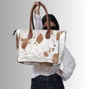 Sac à main en cuir de vachette le plus vendu Style unique Qualité supérieure et durable avec fermeture à glissière Produit chaud - Product Image 5