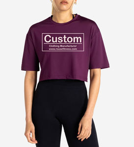 Camiseta Deportiva Corta para Mujer, Personalizada al por Mayor, de Alta Calidad, con Logotipo Personalizado, de Secado Rápido, de Algodón, al por Mayor para Mujer - Product Image 1