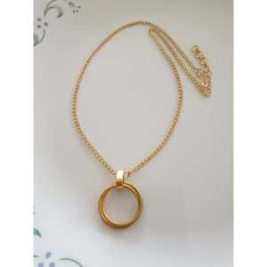 Collar con colgante de círculo de oro minimalista para mujer, joyería de moda, collar de cadena diario ligero, regalo para ella - Product Image 2