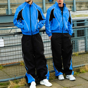 <span class=keywords><strong>Giacca</strong></span> e Tuta in Nylon da <span class=keywords><strong>Uomo</strong></span> Personalizzate, Due Pezzi con Strisce Riflettenti, Antivento di Alta Qualità - Product Image 2