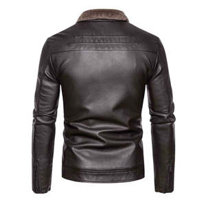 Manteau en peau de mouton, confort et style assurés, option de logo personnalisé, pour la mode masculine d'hiver, tenues superposées et usage quotidien - Product Image 3