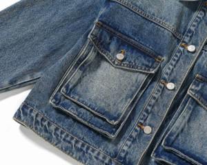 Chaqueta Vaquera Clásica Retro Lavada para Hombre y Mujer, Chaqueta Informal con Decoración de Botones y Cremallera, Holgada y Cómoda - Product Image 3