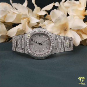 นาฬิกากลไกสำหรับผู้ชายหน้าปัดกระจก42มม. หรูหรามีตัวเลขอารบิกที่ปรับแต่งได้ทำจากสเตนเลสเสน่ห์ของฮิปฮอปแร็ปเปอร์ - Product Image 6