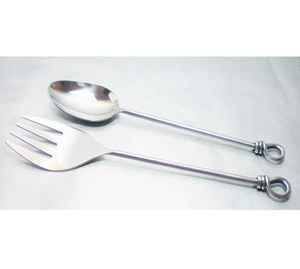 Vente en gros de fourchettes et cuillères à salade en acier inoxydable de haute qualité Set de table Accessoires de cuisine Gadgets de cuisine - Product Image 3