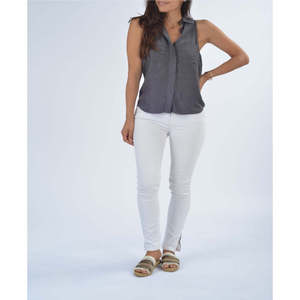 Top Corto da Donna Rory con Bottoni, in Tessuto Lavorato all'Uncinetto, Taglia S, Traspirante, con Colletto Quadrato, Lunghezza Corta - Product Image 1