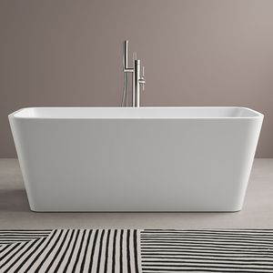 Maiorca Freestanding vasca da bagno in acrilico bianco lucido misura ninna nanna 160x80x58 h cm confezione da 1 - Product Image 4