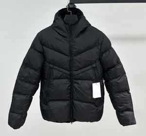 Veste matelassée unisexe de haute qualité personnalisée, style vintage streetwear, col montant, logo brodé sur toile, imperméable, à capuche - Product Image 2