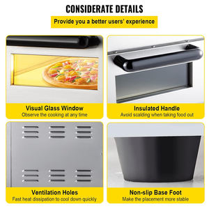 Double ponts chauffage rapide 220v plaques de pierre de haute qualité hutte fours à pain four à <span class=keywords><strong>pizza</strong></span> électrique vente - Product Image 6