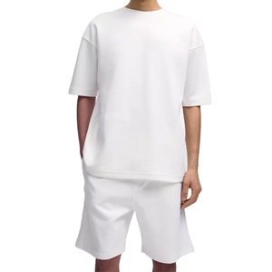 Ensemble short et t-shirt respirant à séchage rapide pour homme, style décontracté urbain, couleur unie, grandes tailles, manches courtes, idéal pour l'été (OEM) - Product Image 5