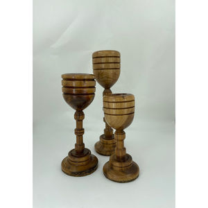 Best Quality Handmade Teak <b>Wood</b> <b>Candle</b> <b>Holders</b> Bamboo <b>Wood</b> Stands Different Sizes Brown Color Christmas Home Decor <b>Pillar</b> Shape - Product Image 4