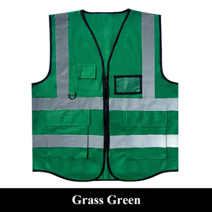 Gilet de construction personnalisé haute visibilité vêtements de sécurité avec fermeture à glissière réfléchissante multi-poches gilet en maille de vêtements de travail haute visibilité - Product Image 5