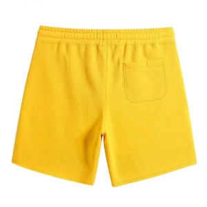 Pantalones Cortos Casuales Personalizados para Hombre, Talla Grande, Amarillos, de Lana, Diseño Sólido, Cintura Elástica Media, Diseño de Malla, 100% Algodón Ecológico - Product Image 2