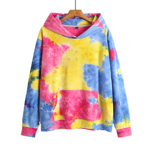 เสื้อฮู้ดย้อมสีมัดย้อมสำหรับผู้ชายเสื้อฮู้ดย้อมสีผ้าฝ้าย100% - Product Image 3