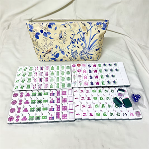 Luxury 166 Tiles Green Acrylic American <b>Mahjong</b> <b>Set</b> with Portable Storage Bag Premium Crystal Tiles for Home & Gift - Product Image 6
