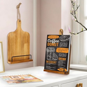 Handmade Wooden Cookbook Stand Adjustable Kitchen Recipe Holder Rustic Countertop Display for <b>Books</b> and Tablets - Product Image 6