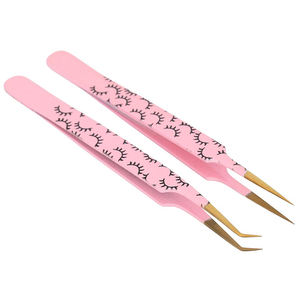 Pinzas de Acero Inoxidable de Alta Calidad para Extensión de Pestañas, Impresión de Pestañas Rusas, Injerto, Herramientas de Maquillaje, Logotipo Personalizado, Uso en Salón - Product Image 4