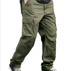 Pantalones Cargo de nailon acampanados apilados de alta calidad para hombre, recién llegado, pantalones plisados con cordón de cintura alta, servicio OEM - Product Image 1