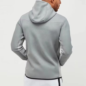 Plus Size Lightweight Breathable Zipper Grey Tracksuit for Men Trouser Paneled New Fashion Custom Made Men Sweatsuit - Product Image 4