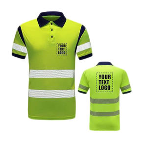 Chemise polo haute visibilité chemise à manches courtes haute visibilité thermoscellée bande réfléchissante sécurité réfléchissante chemise de vêtements de travail respirante - Product Image 4