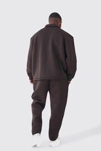 Vente en gros de sweat-shirt à col surdimensionné avec demi fermeture éclair du fabricant pull Scooba à épaules tombantes 100% sweats à capuche en coton - Product Image 2