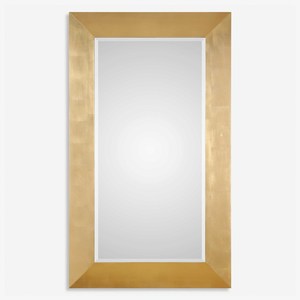 Nouveau Design Miroir Mural en Bois Doré Rectangulaire Hôtel Appartement Salon Chambre Couloir Décoration Murale Dressing Miroir 2025 - Product Image 1