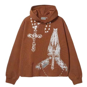 Streetwear Hip Hop personnalisé 100 coton sweat à capuche imprimé 3d lourd pull impression 3d puff sweats à capuche et sweat-shirts pour hommes - Product Image 3