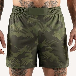 Custom Printed Unisex Boxing <b>Shorts</b> Comfortable Spandex/Polyester <b>Grappling</b> BJJ Fighting Embroidered Stretch Four-Way Stretch - Product Image 2