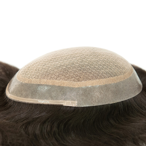 Top in pizzo a iniezione capelli umani parrucchino da uomo - Product Image 2