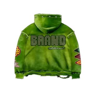 Ensemble sweat-shirt et pantalon décontracté unisexe, style vintage, 100% coton, tissu tricoté, poids lourd, respirant, 500 g/m², broderie personnalisée - Product Image 5