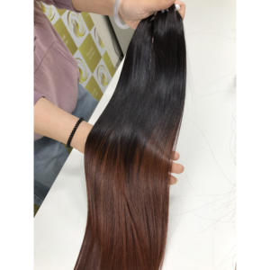 Extensions de cheveux vierges Remy longs 8-40 ''pour matière première non traitée HD frontale alignée Ombre du Vietnam - Product Image 5