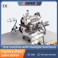 Machine à coudre semi-automatique SOMAX SM-01 pour la pose de cols, machine à coudre industrielle surjeteuse pour la couture de ceintures et de cols