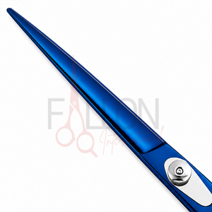 Ciseaux de coiffure professionnels bleus en acier inoxydable, ciseaux de barbier pour salon, logo personnalisé, ciseaux de coiffure pour la vente en gros - Product Image 3