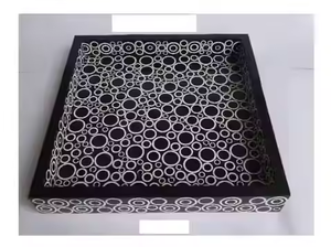 Plateaux de service multifonctionnels en incrustation d'os Premium Pure Table à manger Plateaux de service décoratifs pour la maison, l'hôtel et le restaurant Hot Supply - Product Image 5