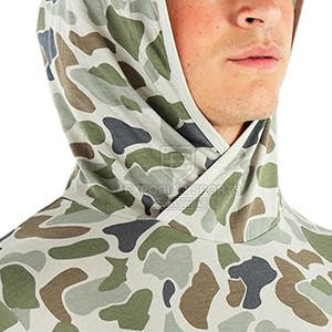 เสื้อฮู้ดตกปลากลางแจ้ง UPF 50น้ำหนักเบาแห้งเร็วระบายอากาศได้ดีพร้อมหน้ากาก - Product Image 5